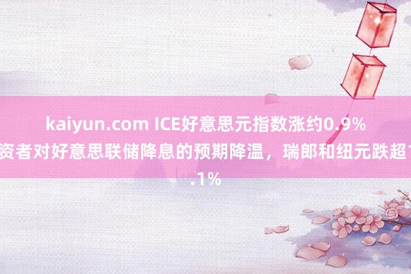 kaiyun.com ICE好意思元指数涨约0.9%，投资者对好意思联储降息的预期降温，瑞郎和纽元跌超1.1%