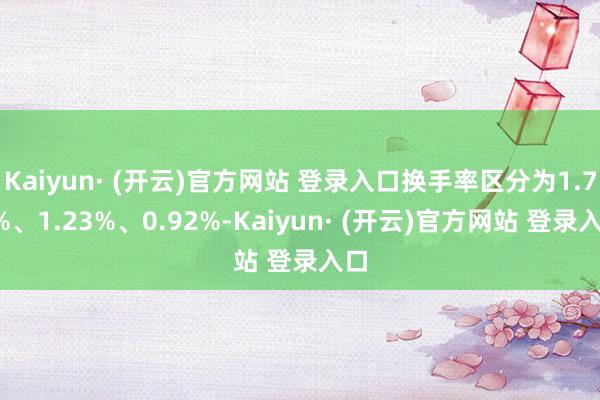 Kaiyun· (开云)官方网站 登录入口换手率区分为1.73%、1.23%、0.92%-Kaiyun· (开云)官方网站 登录入口