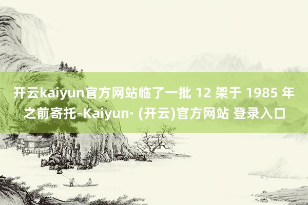 开云kaiyun官方网站临了一批 12 架于 1985 年之前寄托-Kaiyun· (开云)官方网站 登录入口