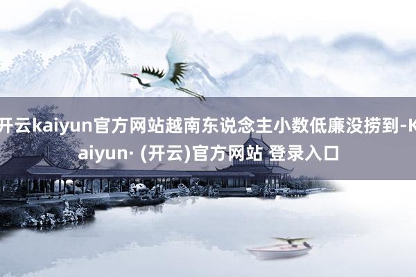 开云kaiyun官方网站越南东说念主小数低廉没捞到-Kaiyun· (开云)官方网站 登录入口