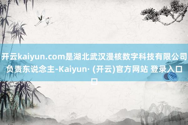开云kaiyun.com是湖北武汉漫核数字科技有限公司负责东说念主-Kaiyun· (开云)官方网站 登录入口
