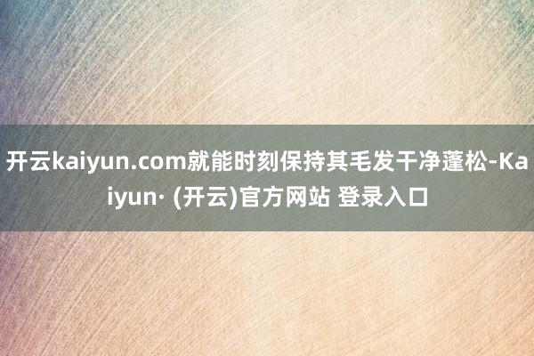 开云kaiyun.com就能时刻保持其毛发干净蓬松-Kaiyun· (开云)官方网站 登录入口