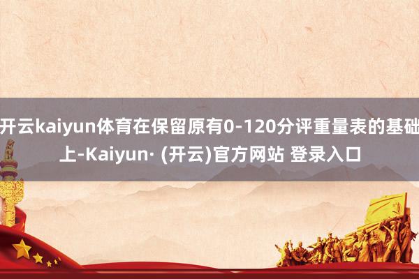 开云kaiyun体育在保留原有0-120分评重量表的基础上-Kaiyun· (开云)官方网站 登录入口